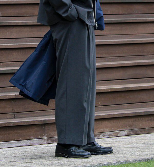 GLOSTER「【セットアップ対応】ウールライクワイドパンツ」|チノ|