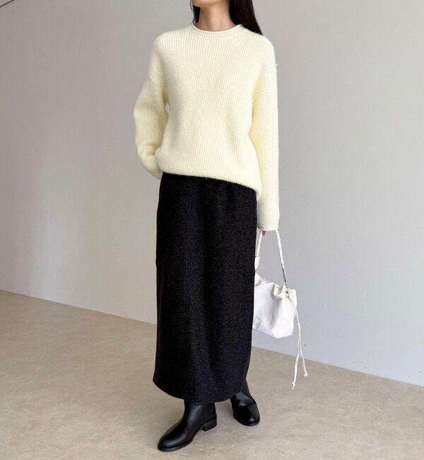 fredy emue「ソフトニットメルトンスカート」|スカート|