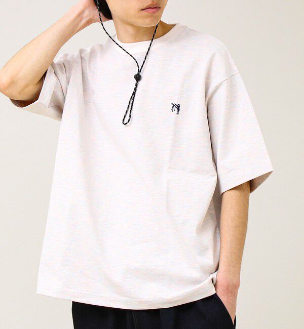 GLOSTER「【BOY刺繍】裏グラデーション ワンポイント半袖Tシャツ」|Tシャツ・カットソー|