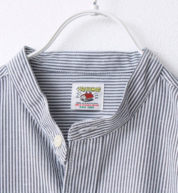 FREDY MAC「【FREDYMAC/フレディマック】フロッキープリント バンドカラーシャツ」|シャツ・ブラウス|