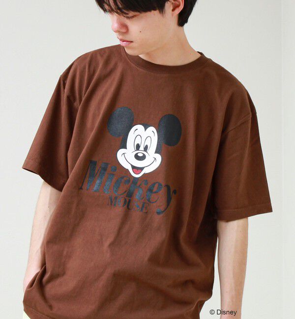 GLOSTER「【GOOD ROCK SPEED】MICKEY / ミッキーマウス プリントTシャツ」|Tシャツ・カットソー|ブラウン