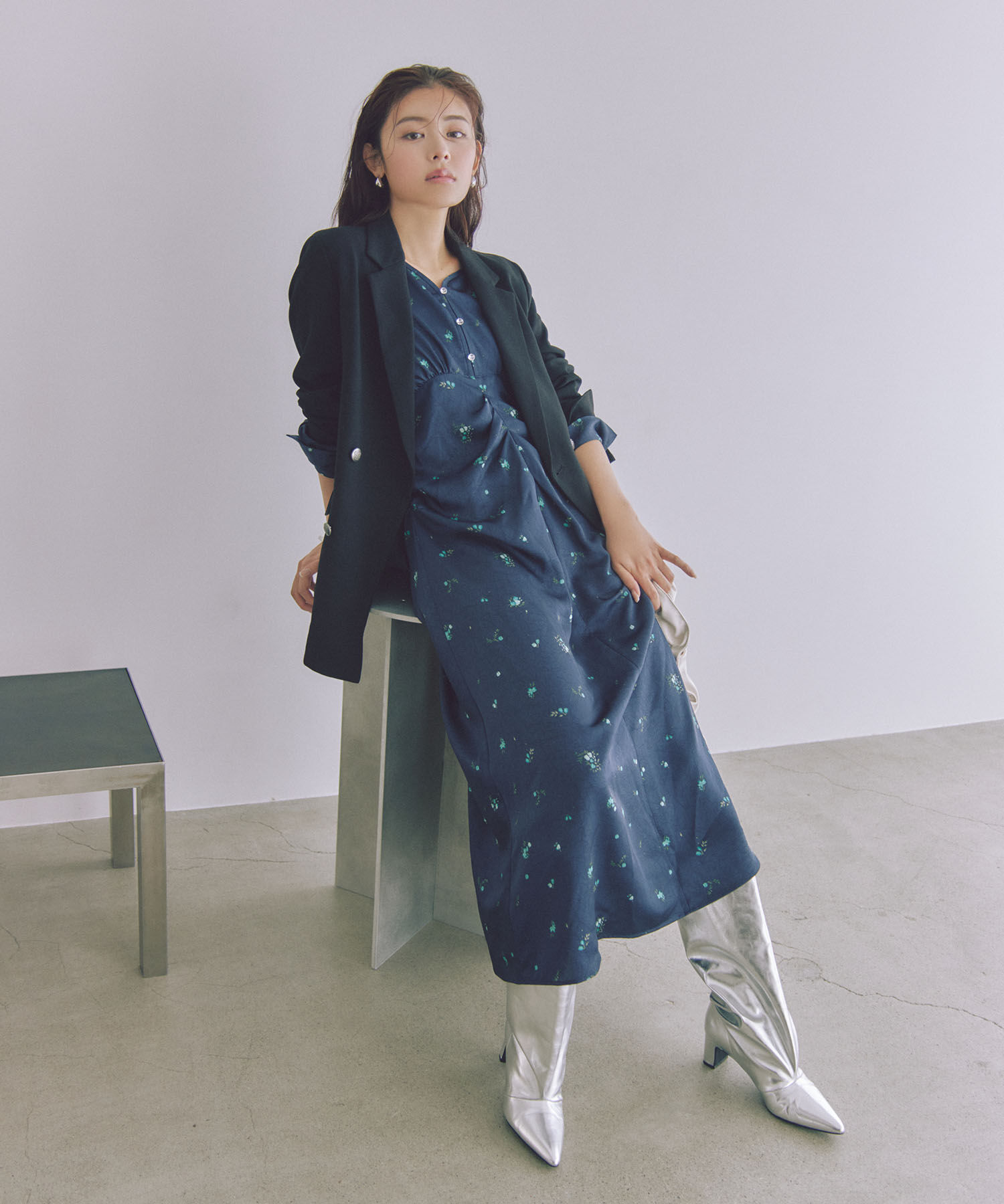 VIS「【美easy】ウーリッシュWブレストテーラードジャケット【洗える】」|テーラードジャケット|