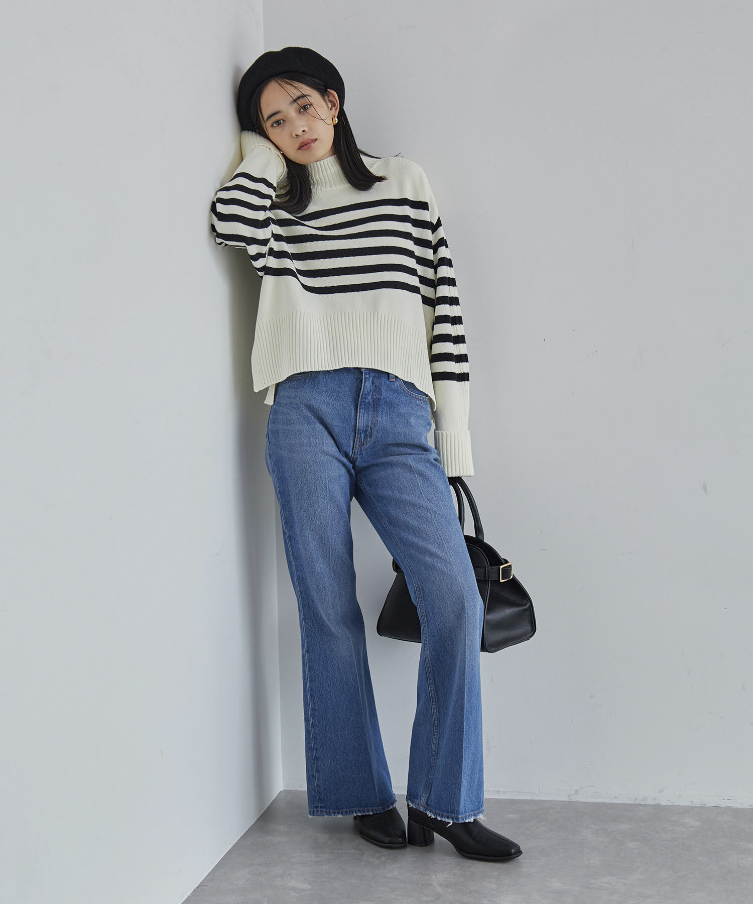 VIS「【アンチピリング/洗える】サイドスリットニットプルオーバー【WEB限定カラー】」|ニット・セーター|