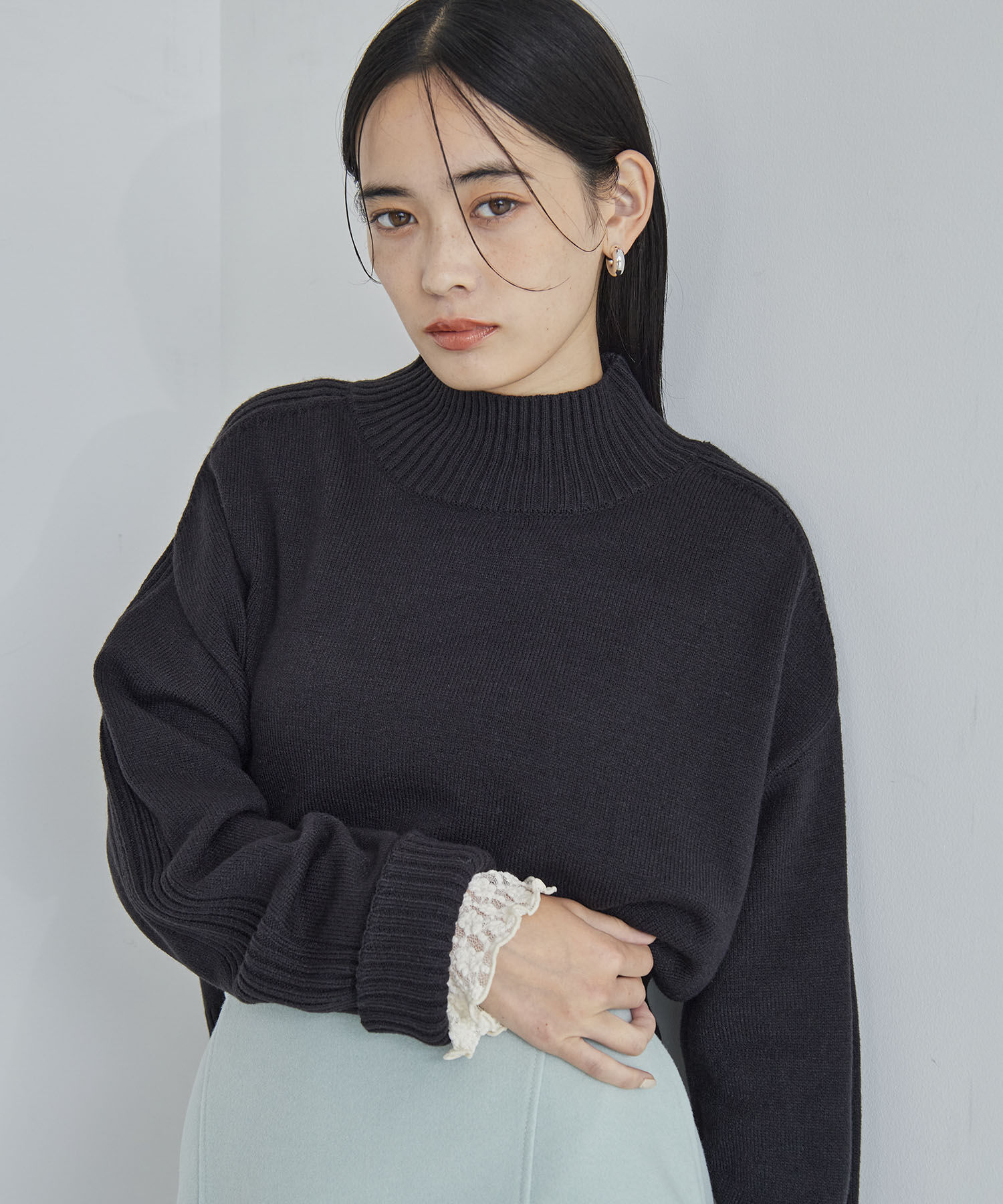 VIS「【アンチピリング/洗える】サイドスリットニットプルオーバー【WEB限定カラー】」|ニット・セーター|