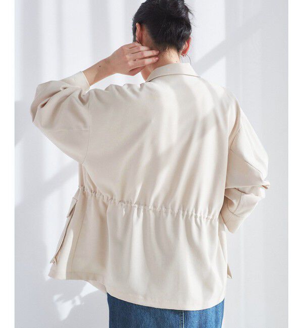 VIS「【防シワ】リネンライクミリタリーシャツジャケット」|ミリタリージャケット|