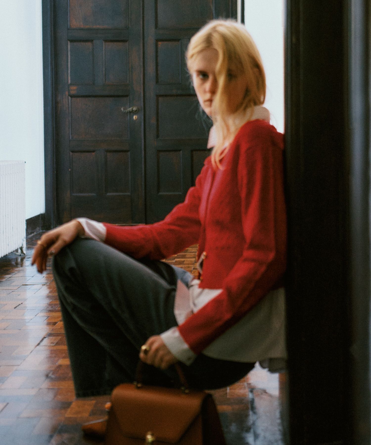 VIS「【POLO BCS】VIS別注ミニケーブルノーカラーニットカーディガン」|カーディガン|