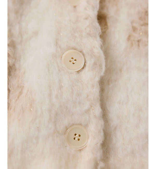 VIS「アート柄ジャガード起毛ニットカーディガン/イージーケア」|カーディガン|