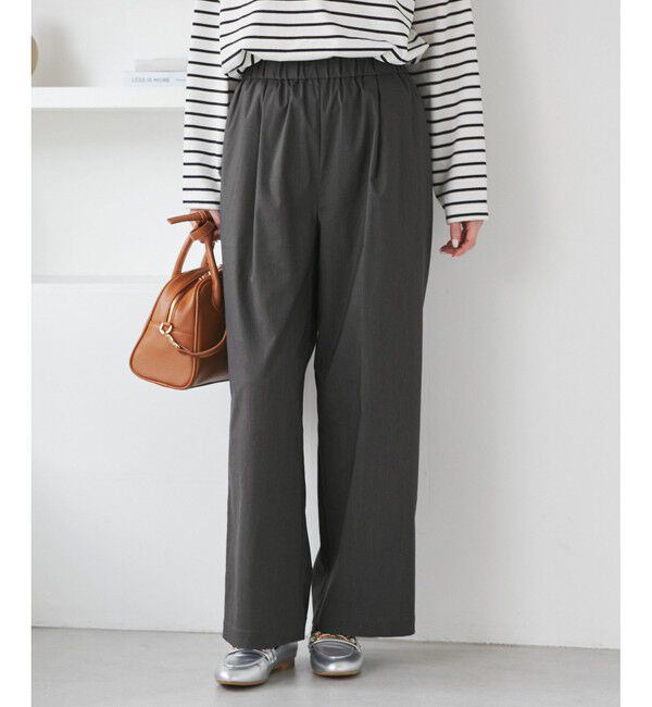 Rope&rsquo;Picnic「レーヨンナイロンイージーワイドパンツ」|チノ|