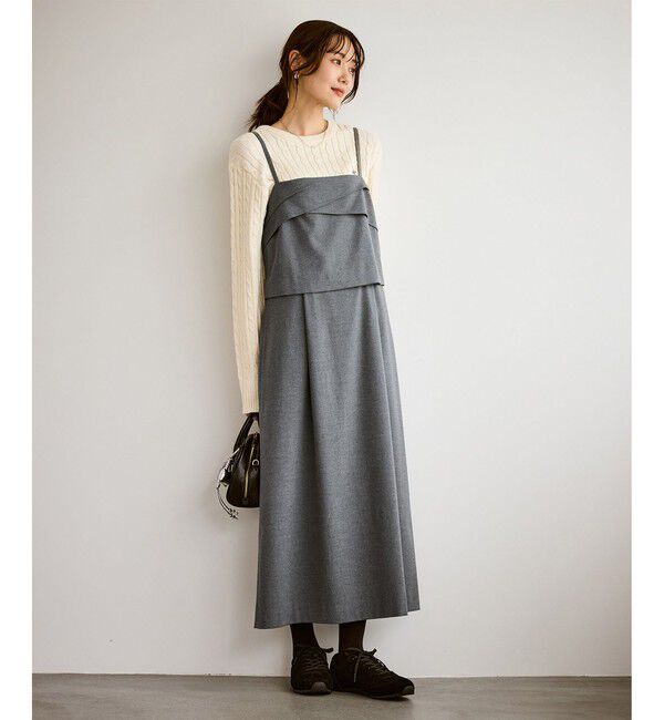 Rope&rsquo;Picnic「セットアップ見えワンピース」|ワンピース|グレー(07)