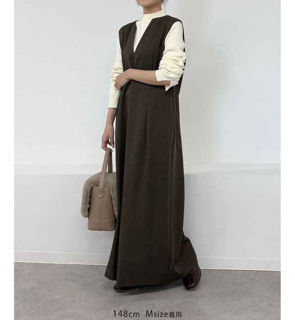 Rope&rsquo;Picnic「キーネックジャンパースカート」|ワンピース|