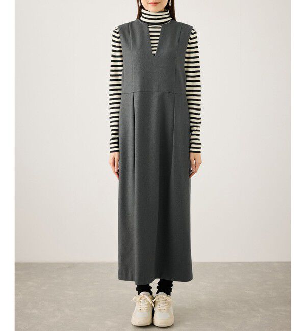 Rope&rsquo;Picnic「キーネックジャンパースカート」|ワンピース|