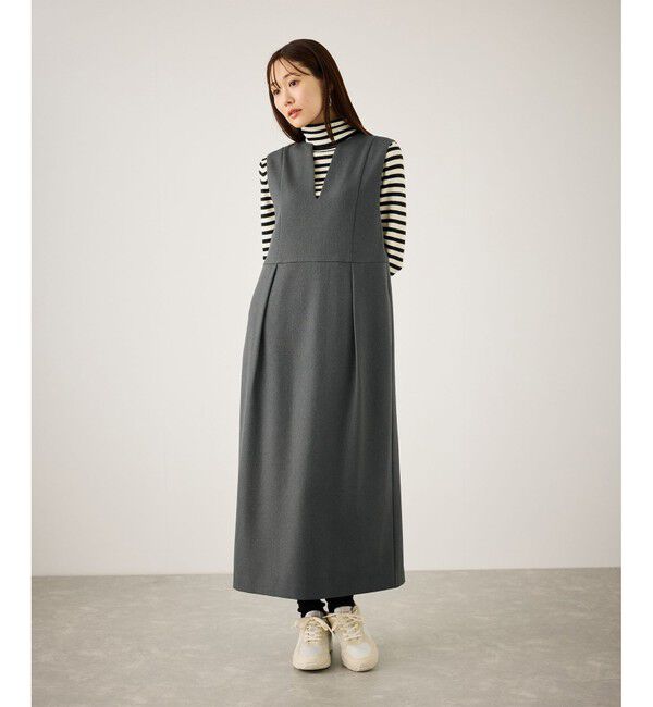 Rope&rsquo;Picnic「キーネックジャンパースカート」|ワンピース|