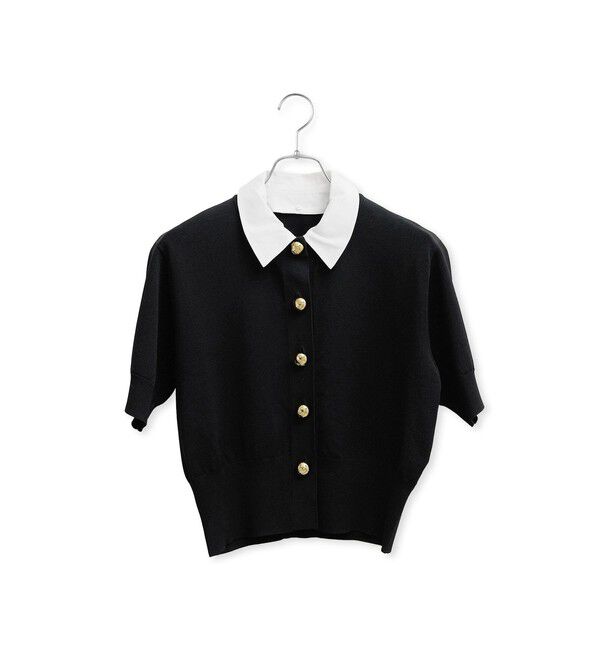 ADAM ET ROPE'「【サステナブル】2WAYカラー付カーディガン」|カーディガン|