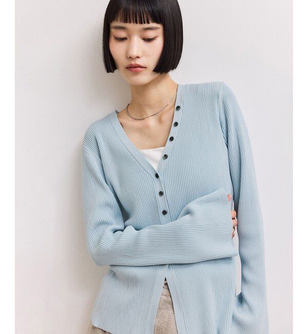 ADAM ET ROPE'「【WEB限定】2WAYリブカーディガン」|カーディガン|