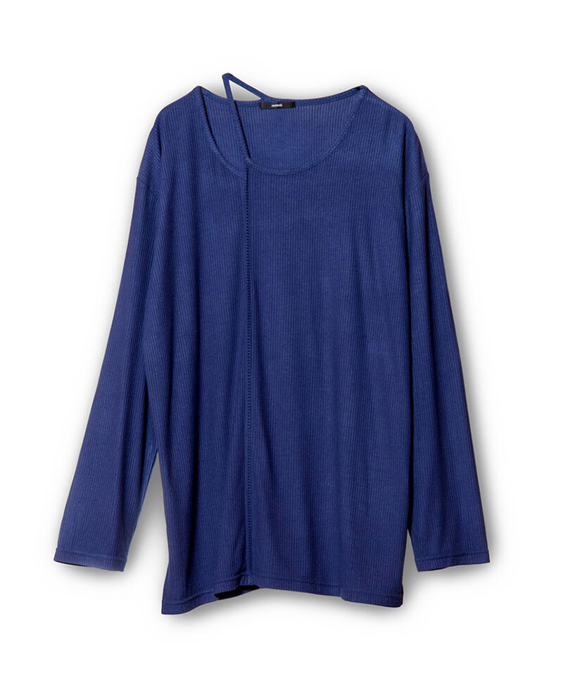  「アシンメトリーテレコ長袖Tシャツ」|Tシャツ・カットソー|
