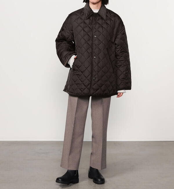  「THE SHINZONE | 〈別注〉QUILTING SHORT COAT WOMEN」|テーラードジャケット|BROWN