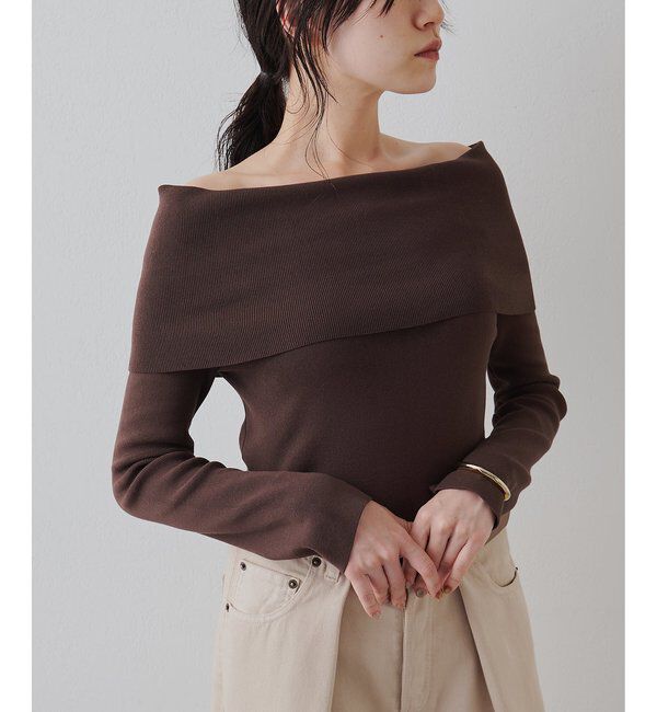  「オフショルニットプルオーバー」|ニット・セーター|