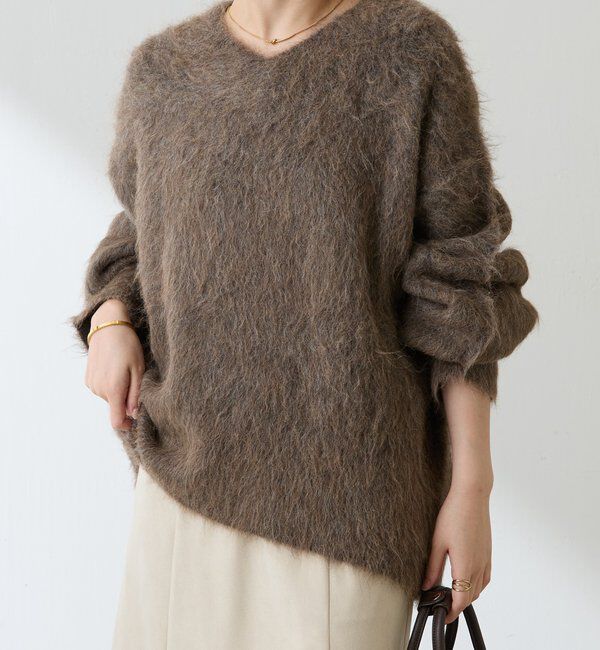  「アルパカ混Vネックニット」|ニット・セーター|