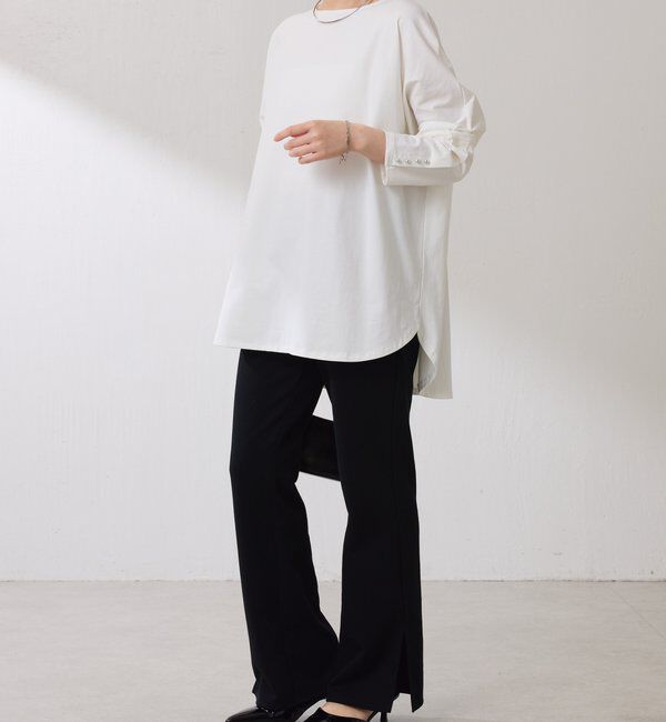  「袖ボタンロンT」|Tシャツ・カットソー|