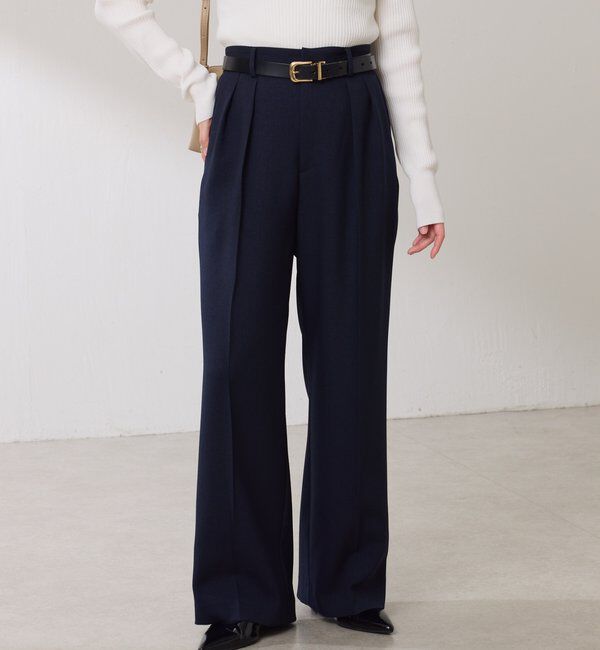  「ウールライクタックパンツ」|チノ|