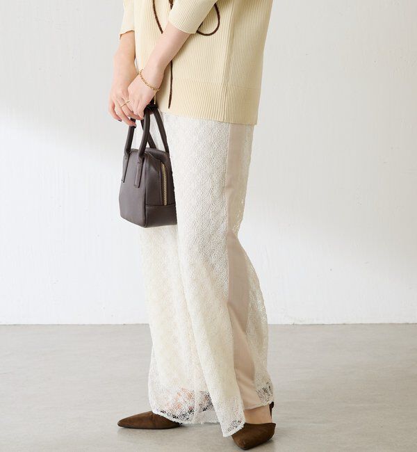  「レースワイドパンツ」|チノ|