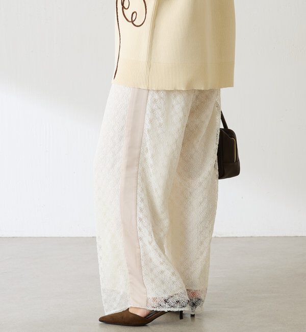  「レースワイドパンツ」|チノ|