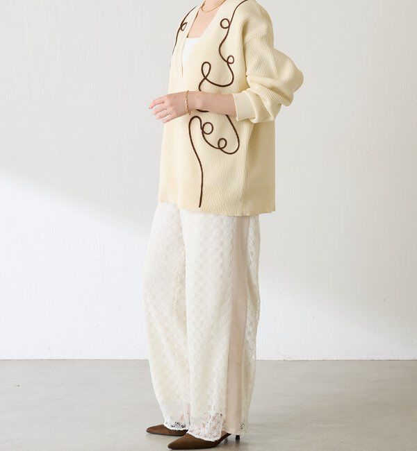  「レースワイドパンツ」|チノ|