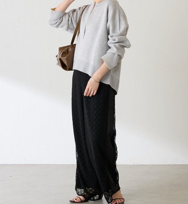  「レースワイドパンツ」|チノ|