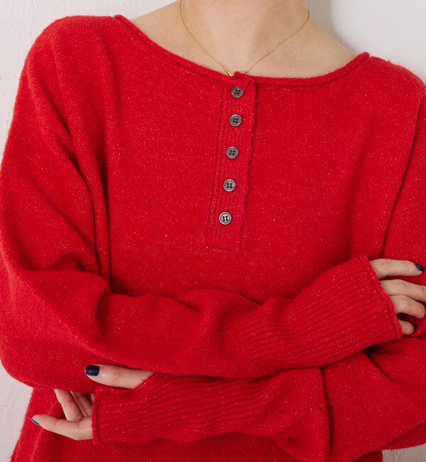  「2WAYヘンリーネックニット」|ニット・セーター|