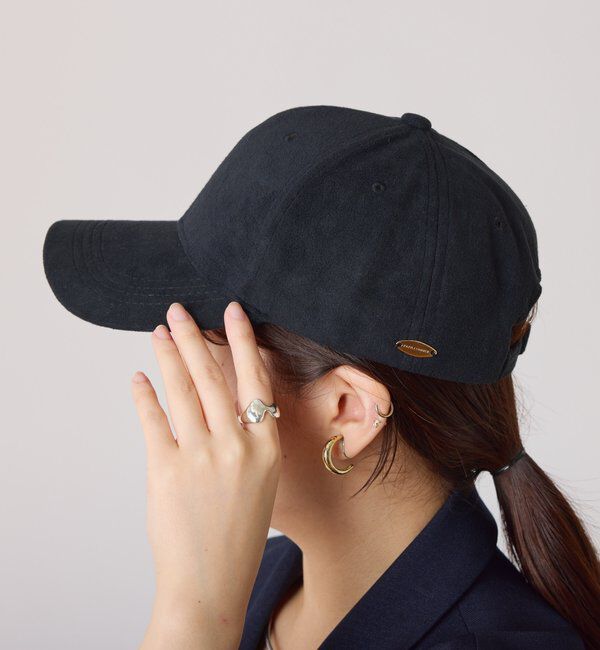  「【PAPILLONNER/パピヨネ】スエードタッチキャップ」|ハット|ブラック
