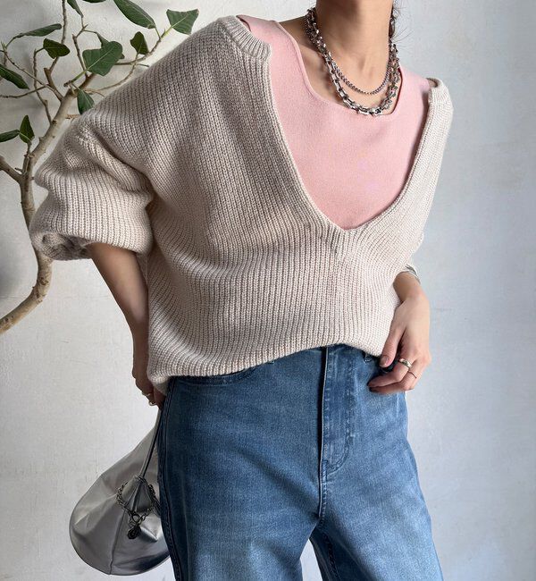  「スクエアニットタンク」|ニット・セーター|