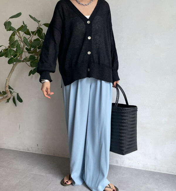  「【累計販売数3万枚突破/23色4サイズ展開！】タックワイドパンツ」|チノ|