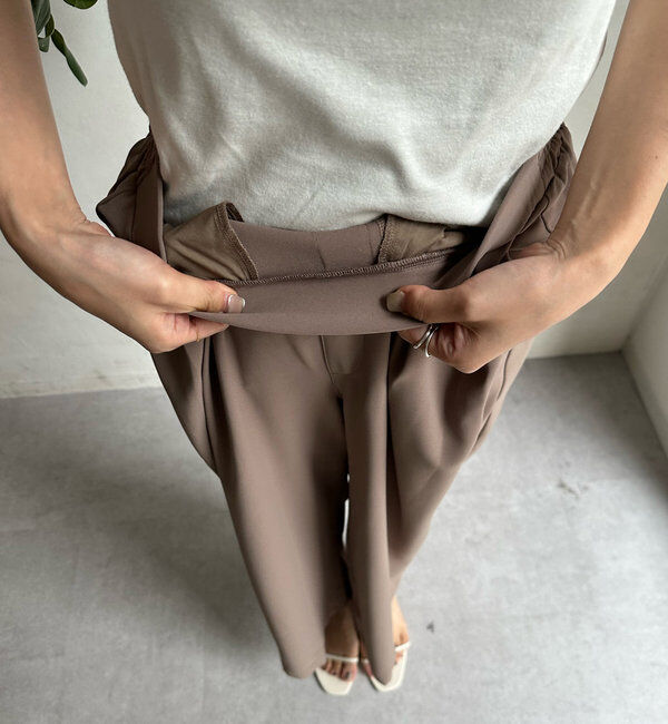  「【累計販売数3万枚突破/23色4サイズ展開！】タックワイドパンツ」|チノ|