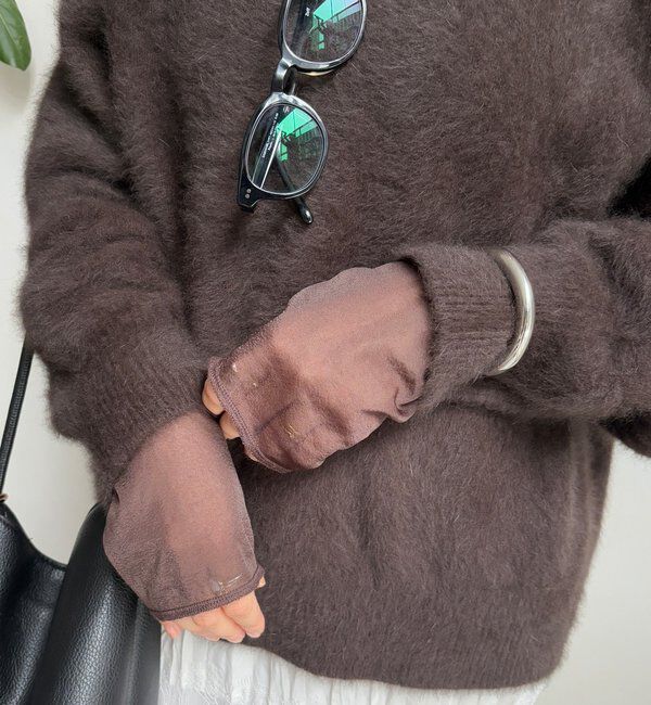  「【柔らかい着心地】袖シアーリブTEE」|Tシャツ・カットソー|