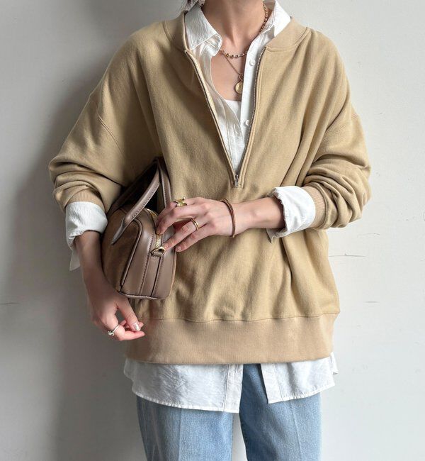  「【新色追加】【インフルエンサー OKOCHI企画】ハーフジップスウェット」|Tシャツ・カットソー|