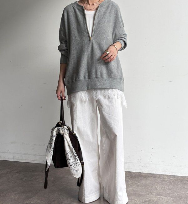  「【新色追加】【インフルエンサー OKOCHI企画】ハーフジップスウェット」|Tシャツ・カットソー|