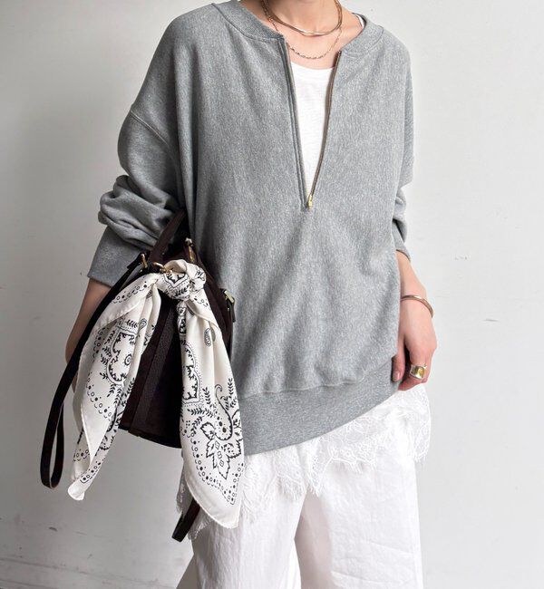  「【新色追加】【インフルエンサー OKOCHI企画】ハーフジップスウェット」|Tシャツ・カットソー|