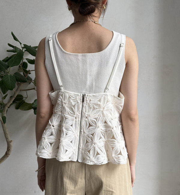  「【WEB限定】チュールフラワーキャミ」|シャツ・ブラウス|