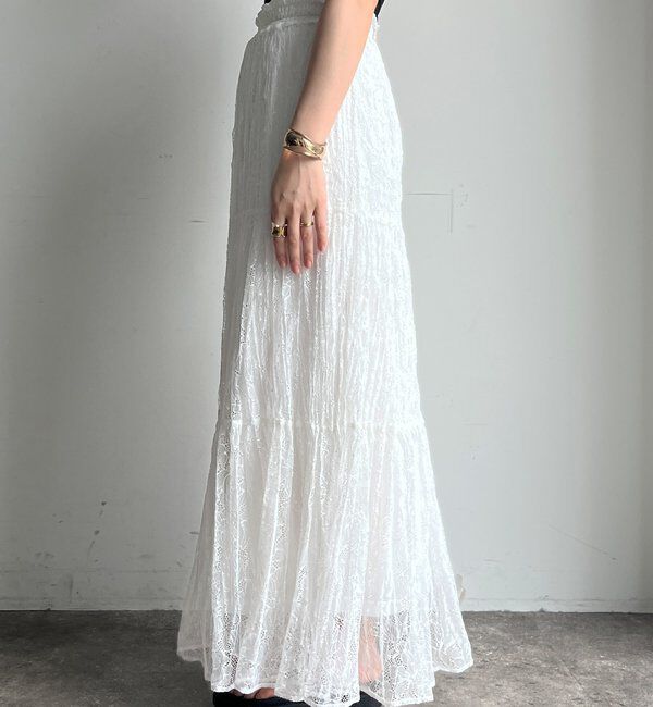  「レースワッシャースカート」|スカート|