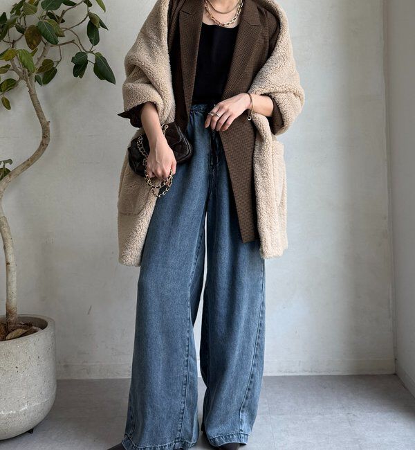  「ボアリバーシブルストール」|マフラー|