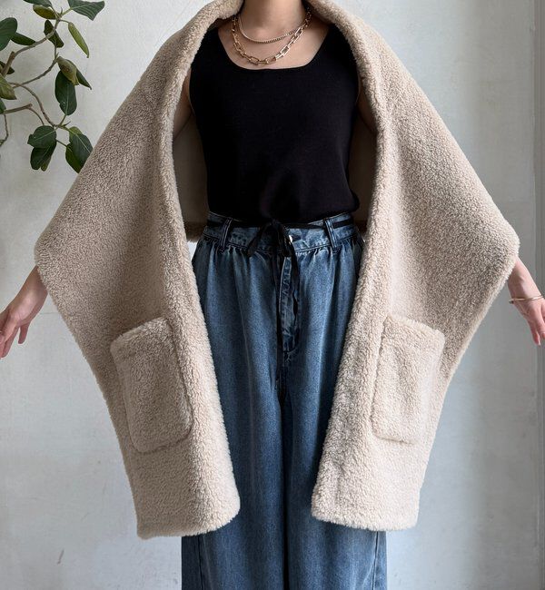  「ボアリバーシブルストール」|マフラー|