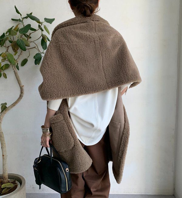  「ボアリバーシブルストール」|マフラー|