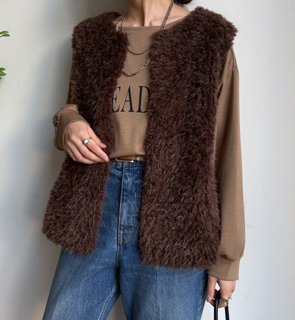  「フェイクカシミヤファーベスト」|ベスト・ジレ|