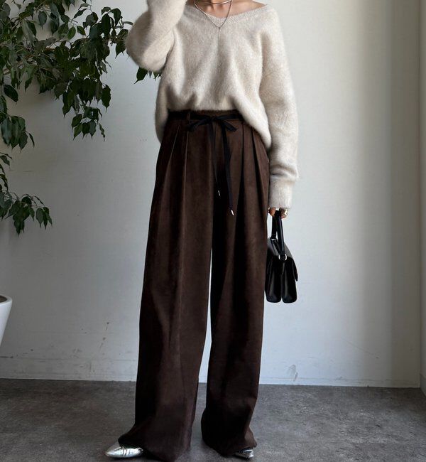  「スウェードタックパンツ」|チノ|