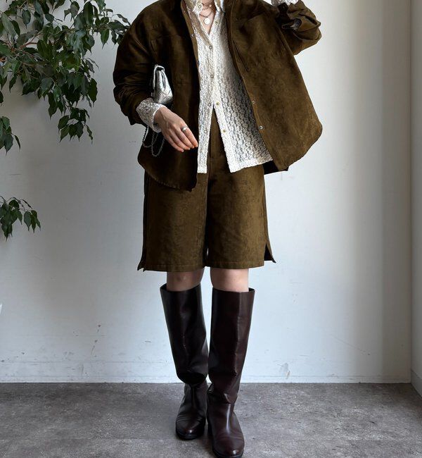  「【セットアップ対応】フェイクスエードジャケット」|ブルゾン・スタジャン|