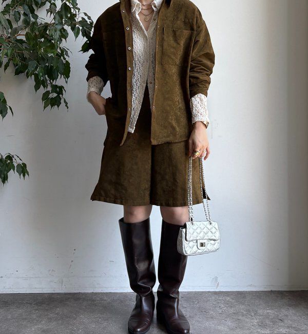  「【セットアップ対応】フェイクスエードジャケット」|ブルゾン・スタジャン|