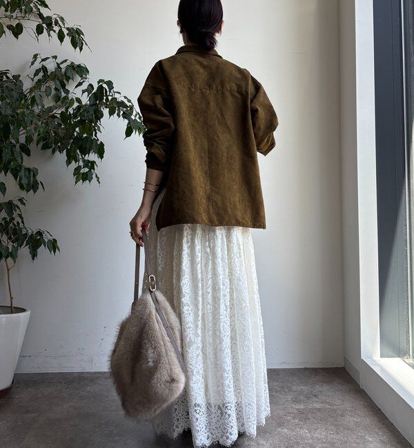  「【セットアップ対応】フェイクスエードジャケット」|ブルゾン・スタジャン|