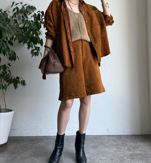  「【セットアップ対応】フェイクスエードジャケット」|ブルゾン・スタジャン|