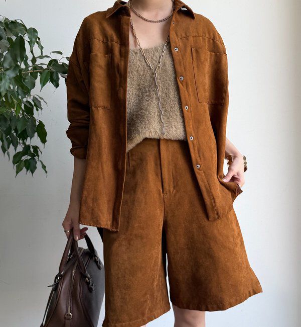  「【セットアップ対応】フェイクスエードジャケット」|ブルゾン・スタジャン|