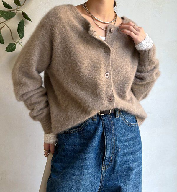  「ファーカシミヤカーディガン」|カーディガン|